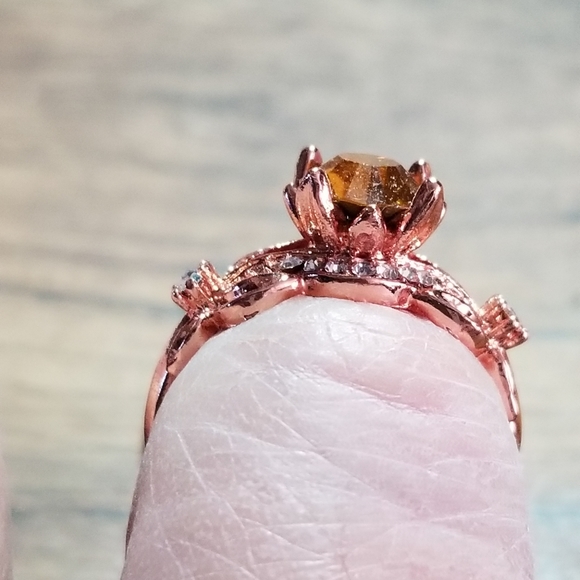 GOLD FILLED MORGANITE RING - Picture 3 of 9